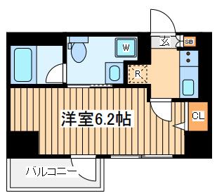 アンベリール川崎サウス(1K/6階)の間取り写真
