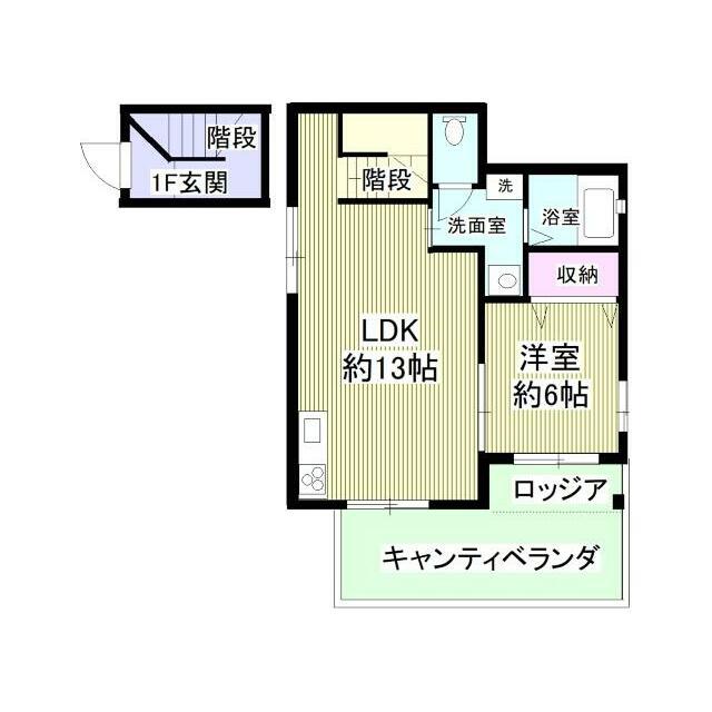 OURSTYLEAPARTMENT(1LDK/2階)の間取り写真