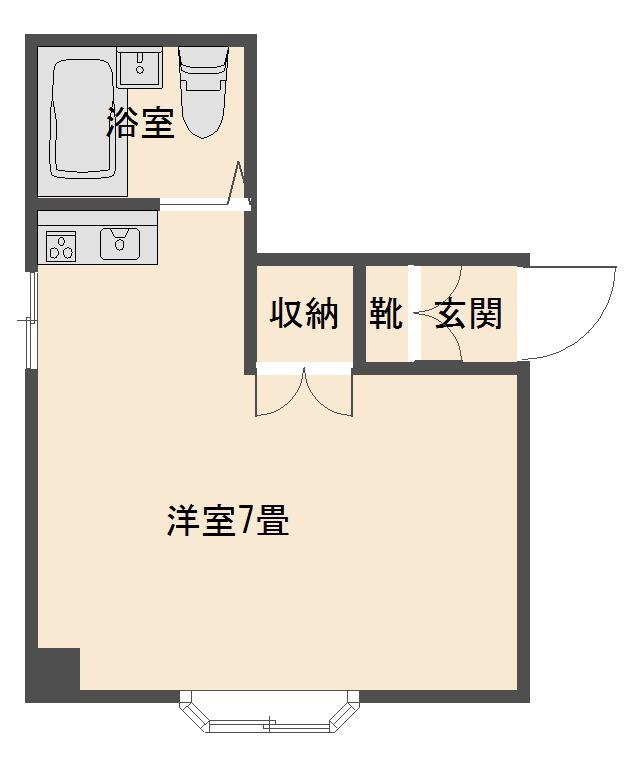 新井1丁目マンション(ワンルーム/3階)の間取り写真