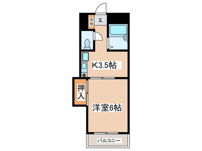 プラネット南橋本(1K/3階)の間取り写真