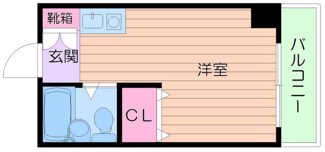 カルム千里山II(ワンルーム/3階)の間取り写真
