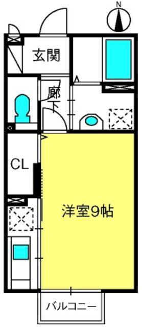 フェリーチェ(ワンルーム/1階)の間取り写真