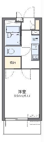 レオパレスパタータIII(1K/2階)の間取り写真