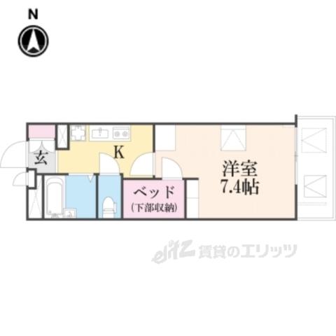 レオパレスいえぷり(1K/3階)の間取り写真