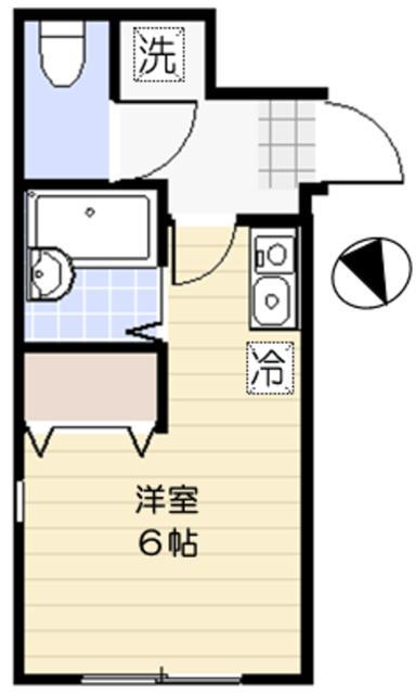 スーペリアージュ東大井(ワンルーム/1階)の間取り写真