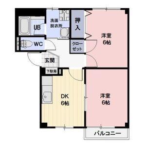 サープラス田島(2DK/1階)の間取り写真