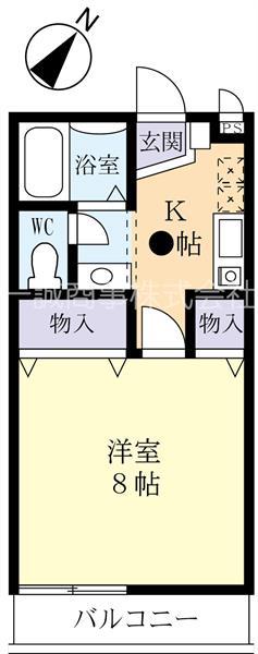 リエス土浦富士崎(1K/1階)の間取り写真