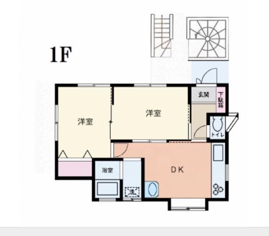 メゾンカワイ第2(2DK/1階)の間取り写真