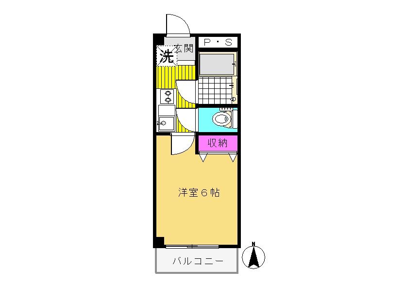 コーポオリーブ(1K/2階)の間取り写真