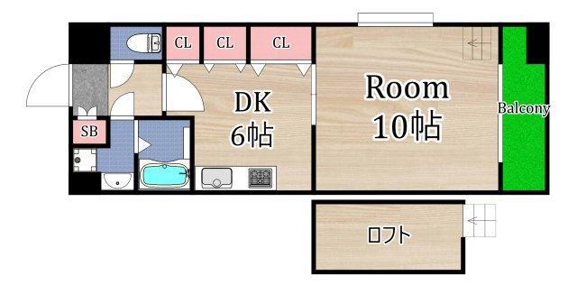 アルバT(1DK/7階)の間取り写真