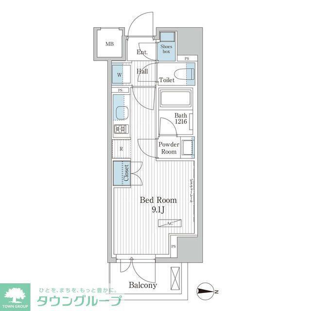パークアクシス東陽町レジデンス(ワンルーム/3階)の間取り写真