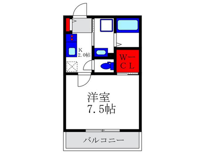 REGIES柴原阪大前II(1K/3階)の間取り写真