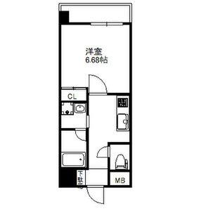 WOB西九条(1K/8階)の間取り写真