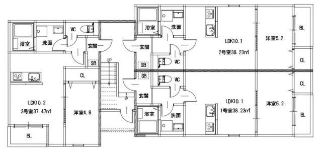 カトレア長尾II(1LDK/1階)の間取り写真