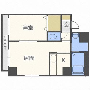 N35 FUJII MS(1LDK/2階)の間取り写真