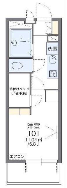 レオパレスパークビュー(1K/3階)の間取り写真