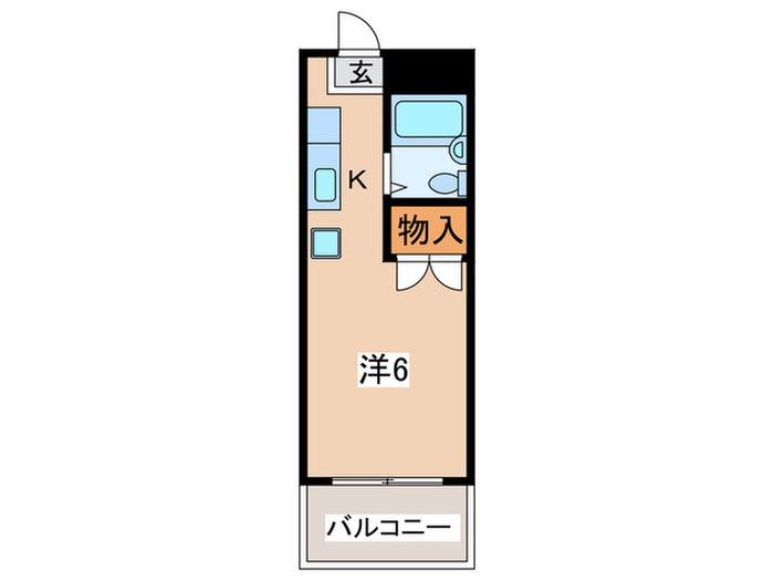 ガーデンビューアメヤ(ワンルーム/4階)の間取り写真
