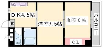 シティエステート城南(2DK/2階)の間取り写真