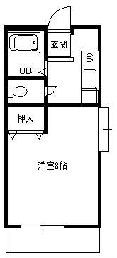シャルム(1K/1階)の間取り写真