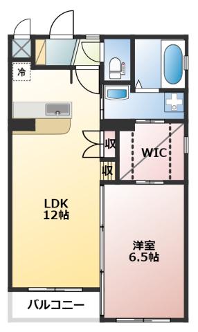 グレイスリー緑町(1LDK/1階)の間取り写真