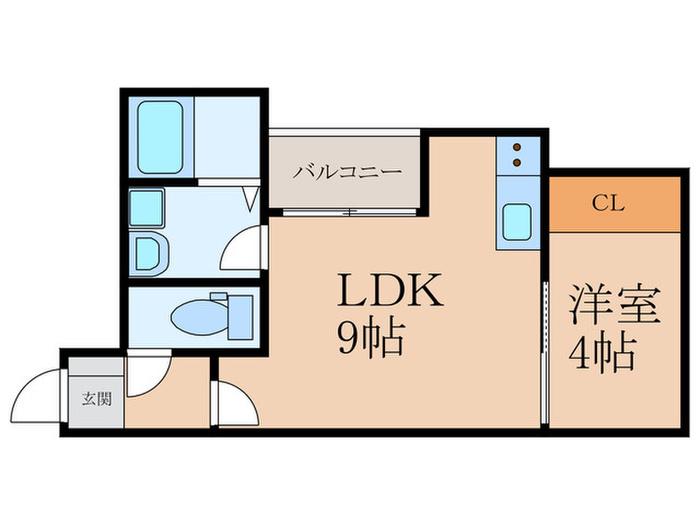 THE GRANTREE-GISELLE(1LDK/1階)の間取り写真