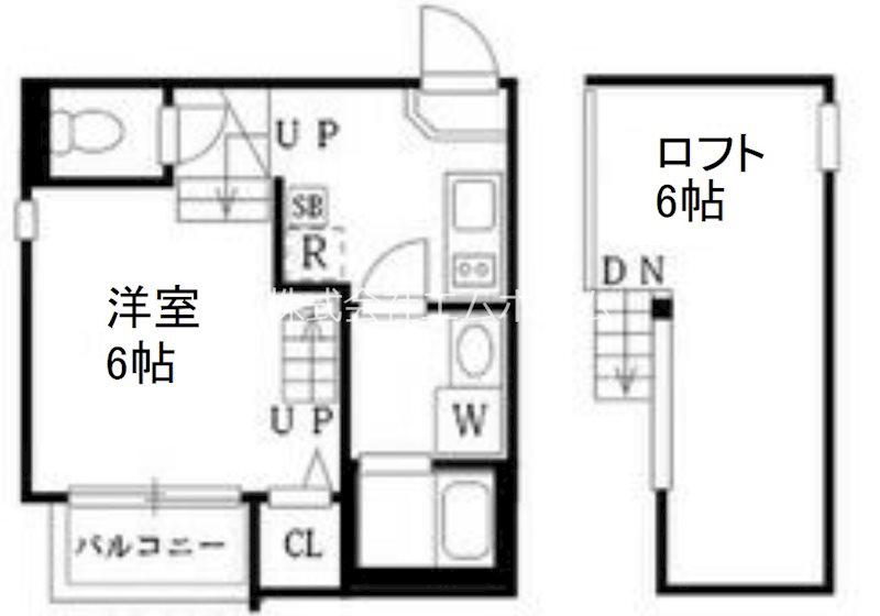 LICHT(1K/2階)の間取り写真