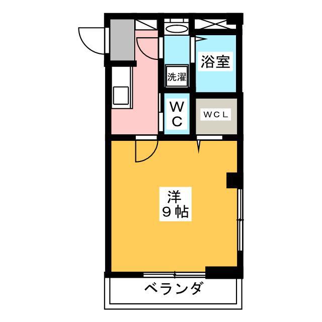ルファロ天王町(1K/4階)の間取り写真