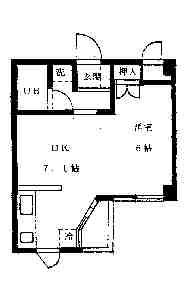 サンラヴァリー(1LDK/4階)の間取り写真