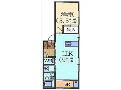 アベニュー小立野(1LDK/1階)の間取り写真