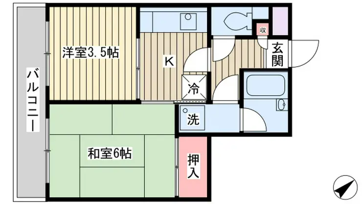 メルシー吉野 2階階 間取り