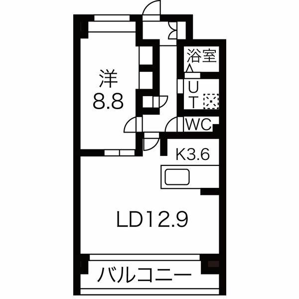 PLATZ KAKUOZAN(1LDK/1階)の間取り写真