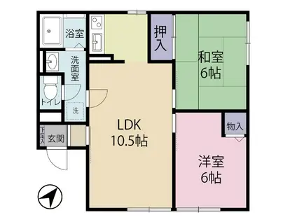 ベルツリー21(2LDK/2階)の間取り写真