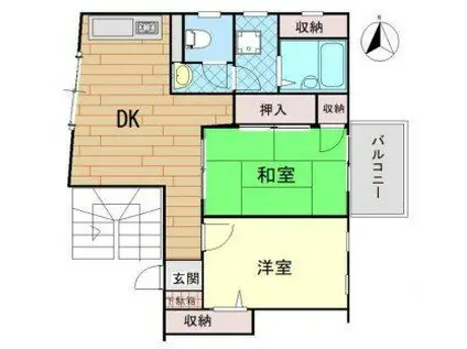 奥戸壱番館(2DK/3階)の間取り写真