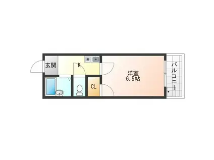 ラパンジール九条II(1K/4階)の間取り写真