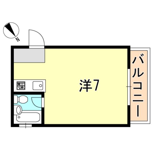 かたおかマンション(ワンルーム/3階)の間取り写真