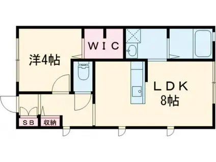 クレストヴィラ弐番館(1LDK/1階)の間取り写真