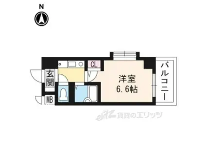 ラナップスクエア京都北野(1K/5階)の間取り写真