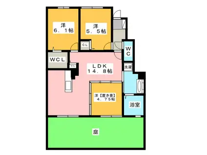 ＪＲ東海道本線 浜松駅 バス乗車時間：30分 最寄りバス停で下車 徒歩10分 2階建 築9年(3LDK/1階)の間取り写真