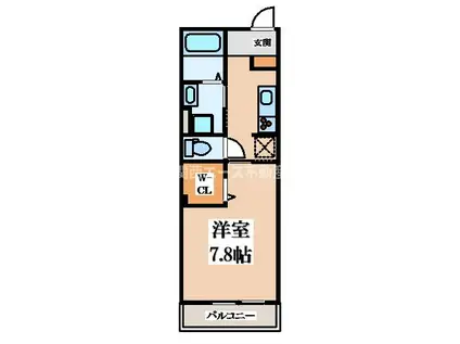 ハーティ下小阪(1K/1階)の間取り写真