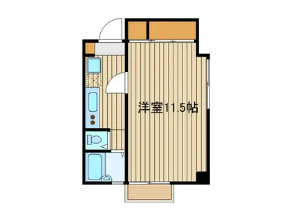 若尾ビル(1K/3階)の間取り写真