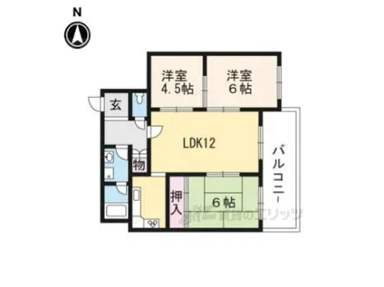 インペリアル京都(3LDK/2階)の間取り写真