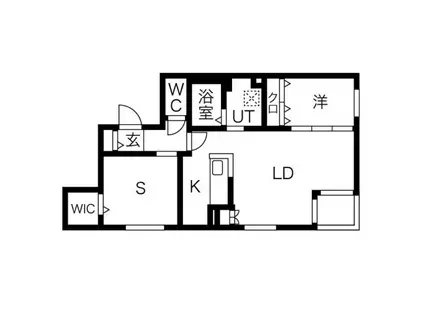 RESIDENCE SHINMEI 北円山(2LDK/1階)の間取り写真