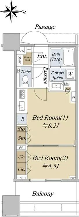 シティタワー銀座東 2階階 間取り