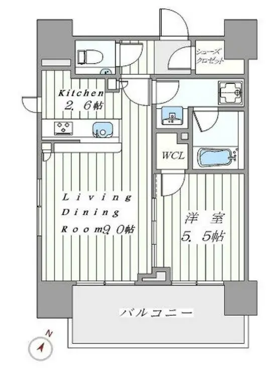 クラッシィスイート赤坂 2階階 間取り