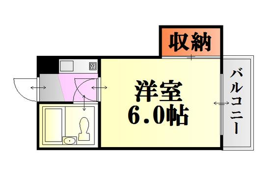 ライブコープ大州(1K/3階)の間取り写真