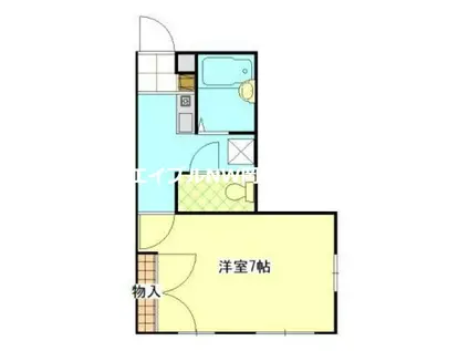 フローラ芥子(1K/1階)の間取り写真