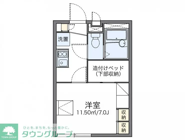 レオパレスパークハイム 1階階 間取り