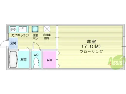ハイツ ユーカリ(1K/2階)の間取り写真