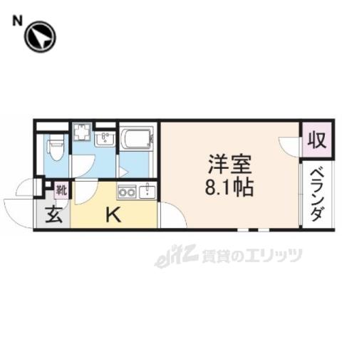 クレイノイーストコート西村(1K/1階)の間取り写真