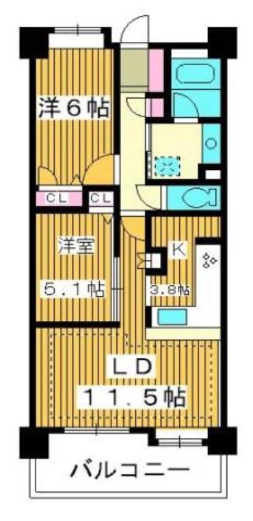 コンフォリア 板橋仲宿(2LDK/3階)の間取り写真